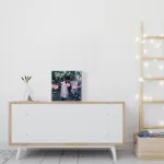 تصویر  نقاشی میخک، لیلی، رز